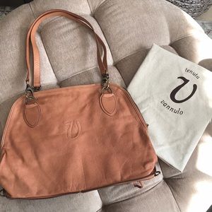 Genuine Italian buffalo leather tote